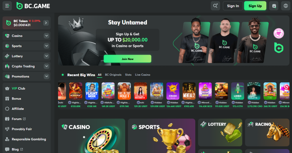 6. BC.Game – Crypto-Friendly Alternative to DraftKings