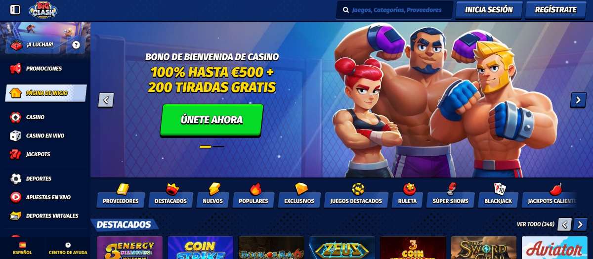 Big Clash es el mejor casino sin KYC para jugar anónimamente
