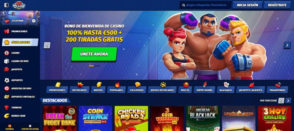Big Clash es el mejor casino internacional, con opción para jugar desde cualquier país