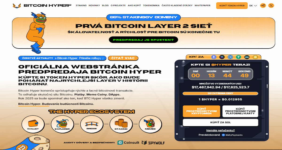 Bitcoin Hyper Rýchle Bitcoin platby cez ERC-20 infraštruktúru