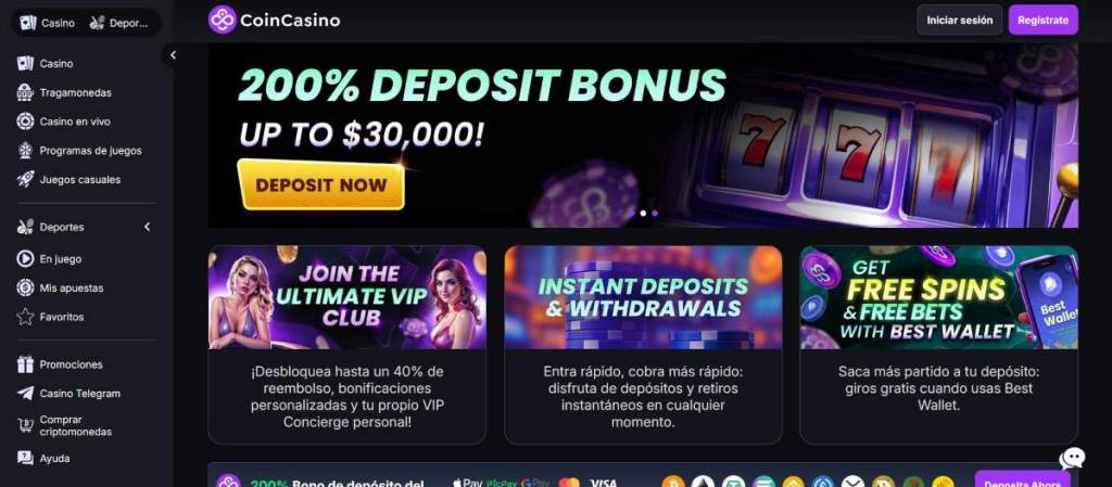 CoinCasino es la mejor opción para hacer apuestas con criptomonedas