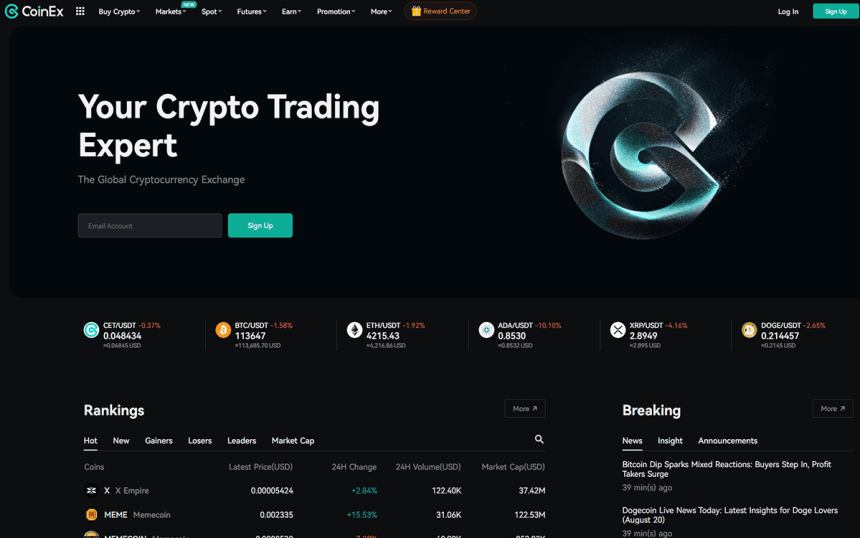 coinex ανταλλακτήρια κρυπτονομισμάτων