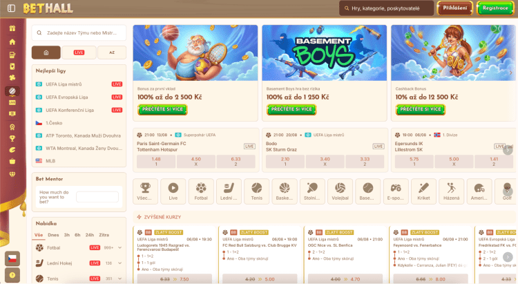 Sázková kancelář na BetHall