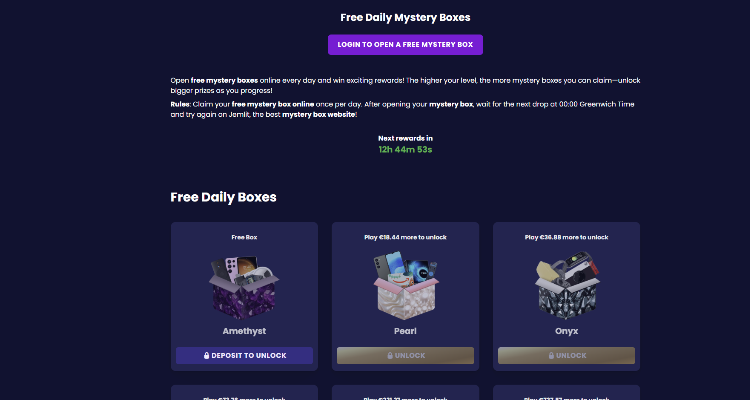 Lojalumo taškai ir nemokamos dėžės