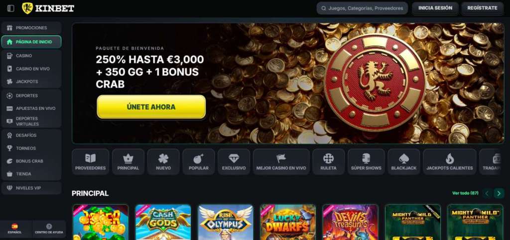 Kinbet permite jugar internacionalmente desde cualquier país