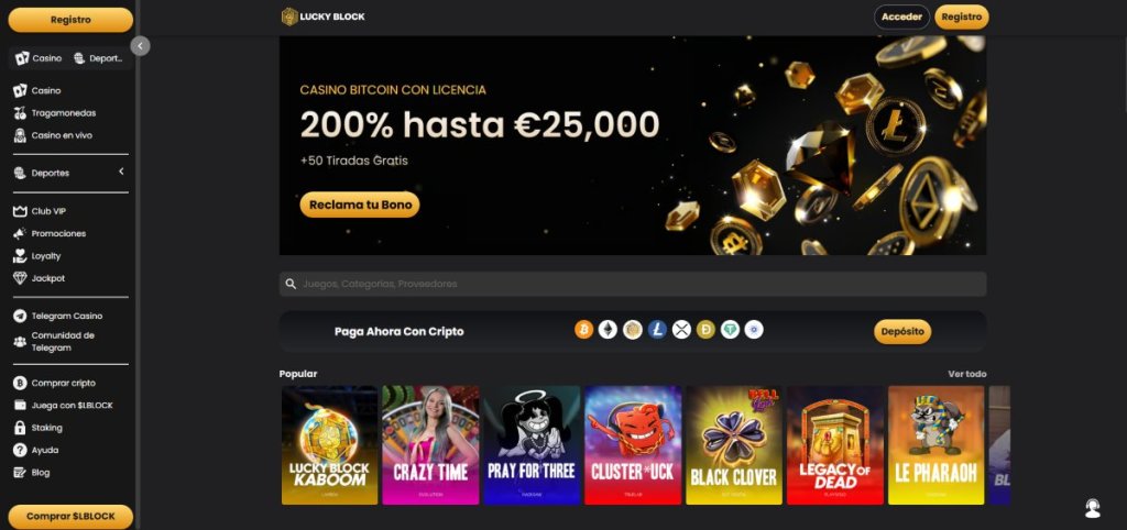 Lucky Block es un casa de apuestas con excelentes promociones