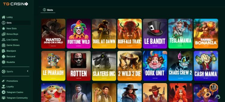 Slots de casino português mais vantajosas em TG Casino