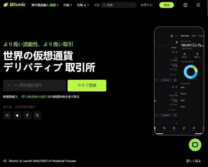 Bitunixで仮想通貨ビットコイン取引