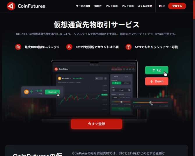 CoinFutures.ioで仮想通貨ビットコイン取引