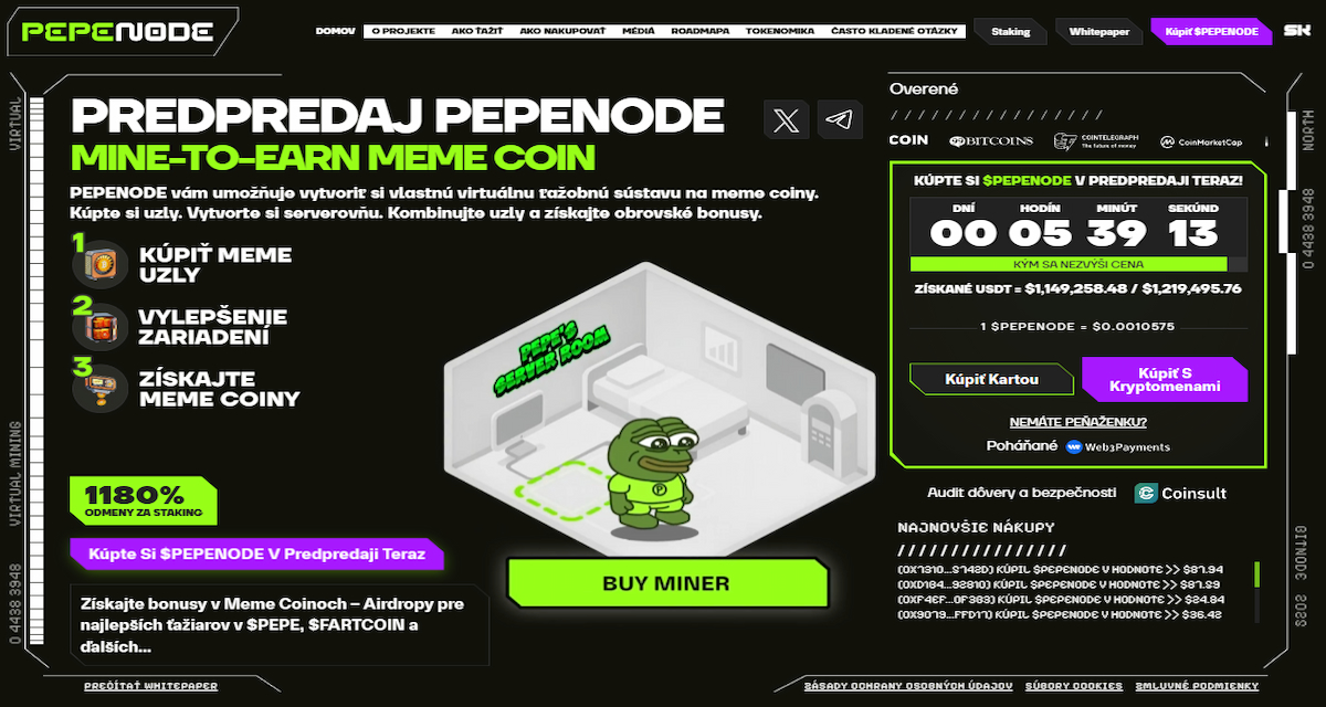 Pepenode – Gamifikovaný ekosystém s Pepe značkou