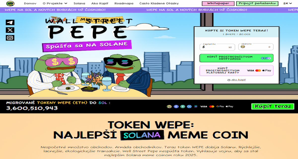 WepeSol – Pepe token na Solane