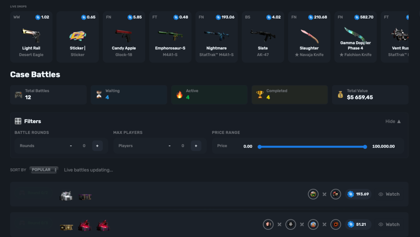 SkinsLuck Case Battles