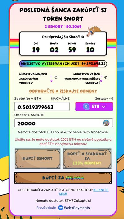 ako kúpiť snorter token postup