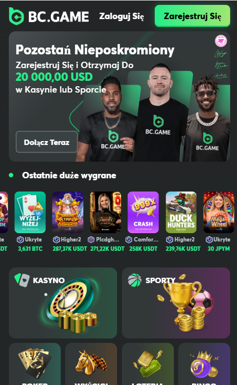 bcgame strona główna
