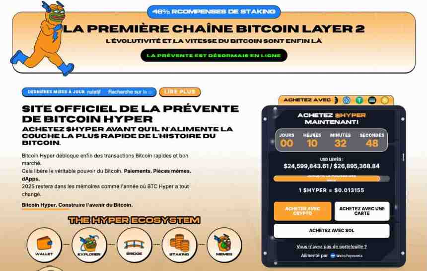 Acheter Bitcoin Hyper en prévente