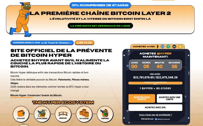 Prévente de Bitcoin Hyper