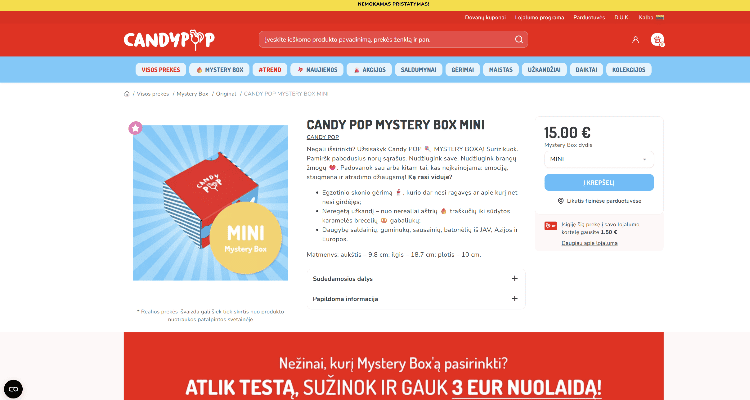 Candy Pop Mystery Box Mini apžvalga