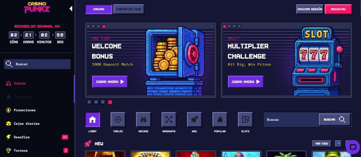 Casino Punkz permite jugar online sin licencia en España