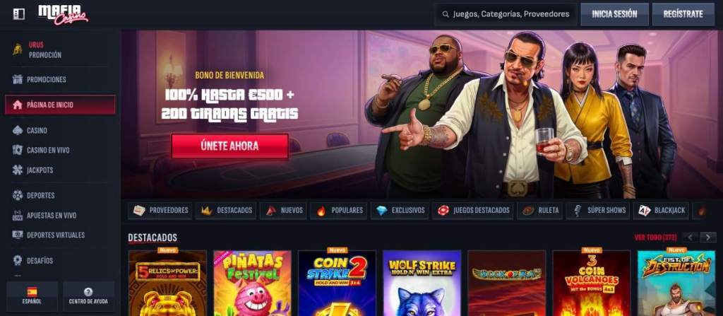 Mafia Casino permite hacer retiros inmediatos de saldo