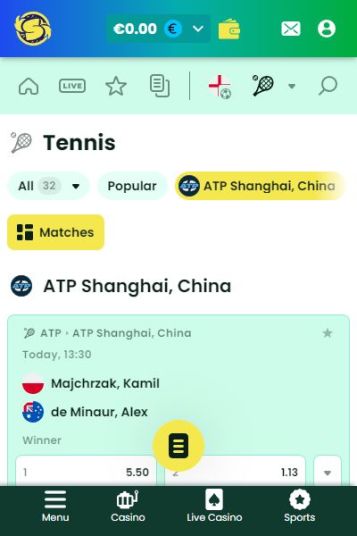 カジノの合間にテニスベット