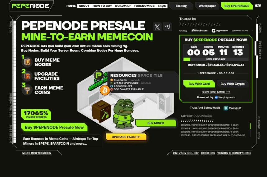 pepenode presale altcoins para comprar