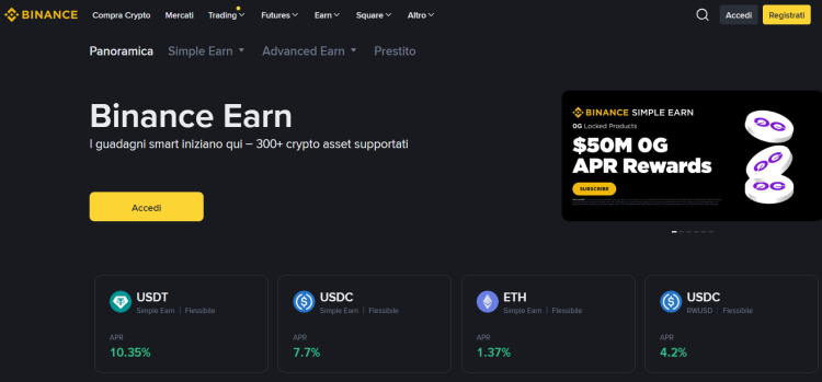 piattaforme staking crypto - Binance