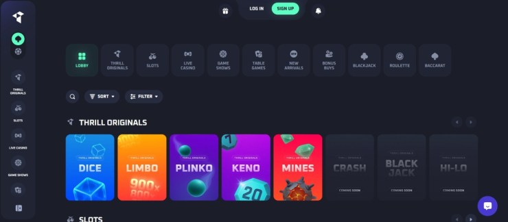 Thrill es una apuesta segura entre los casinos de criptomonedas