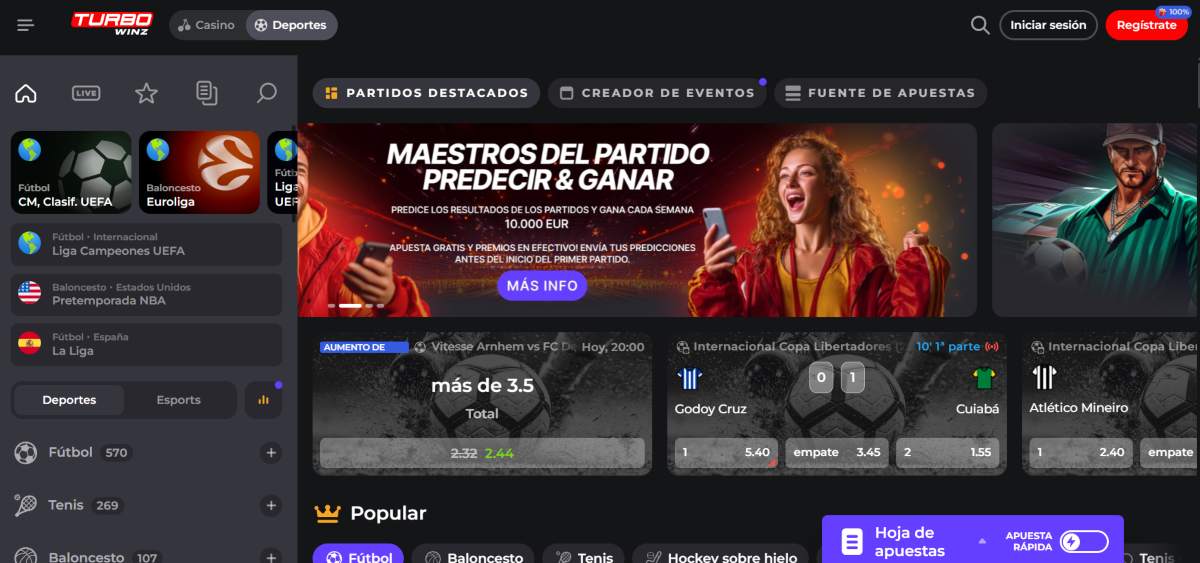 Turbowinz ofrece mercados de apuestas del balón de oro
