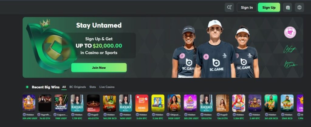 5. BC Game: Crypto-First Casino with Massive Game Library for playing Big Bass Bonanza