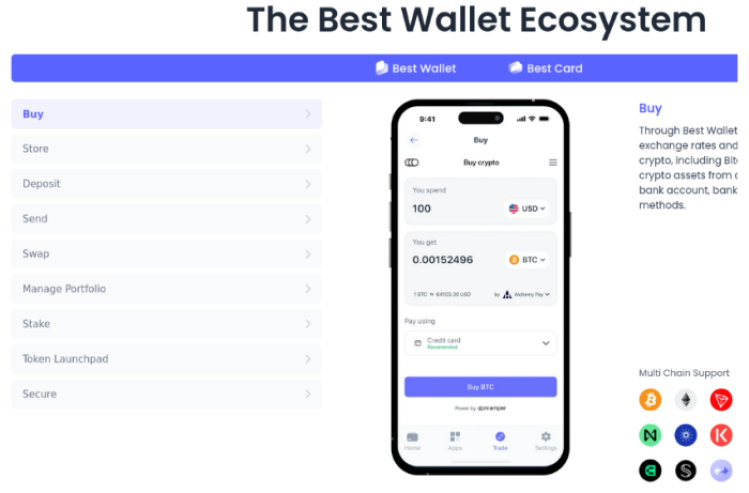 Best Wallet interface and utility explained.