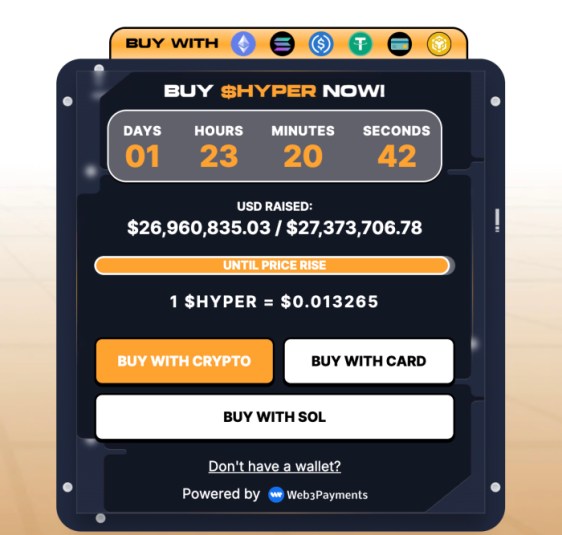 Bitcoin Hyper Price November 2025.