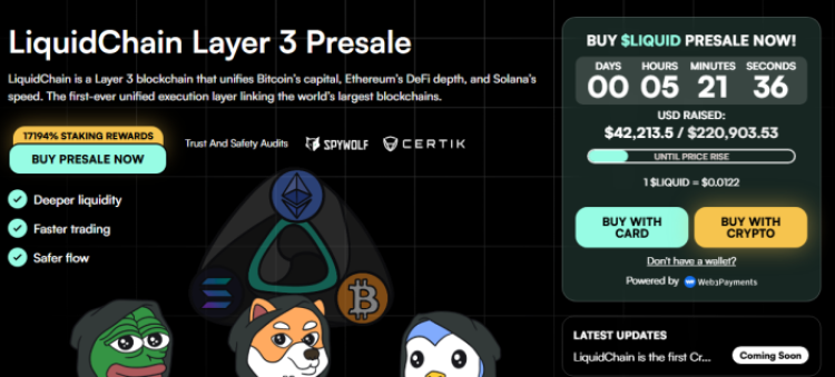 $LIQUID’s presale numbers.