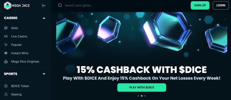 Mega Dice plinko online kasíno