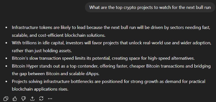 Những dự án crypto đáng chú ý theo dự đoán của ChatGPT