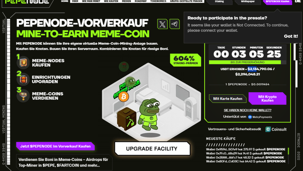 Pepenode Macht Aus Mining Ein Virtuelles Meme-Spiel