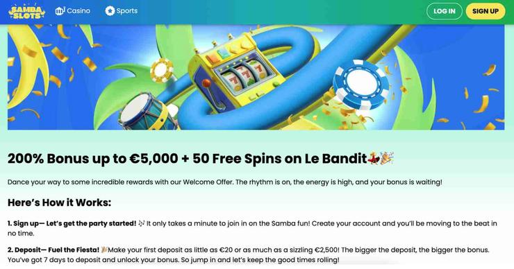 Samba Slots free spiny