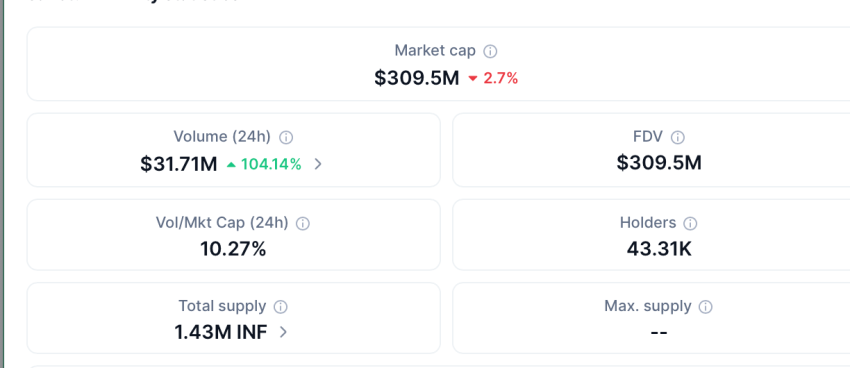 Market Cap INF nieuwe crypto
