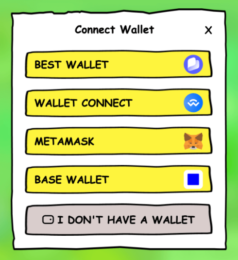 Connecting a wallet to the Maxi Doge presale widget.