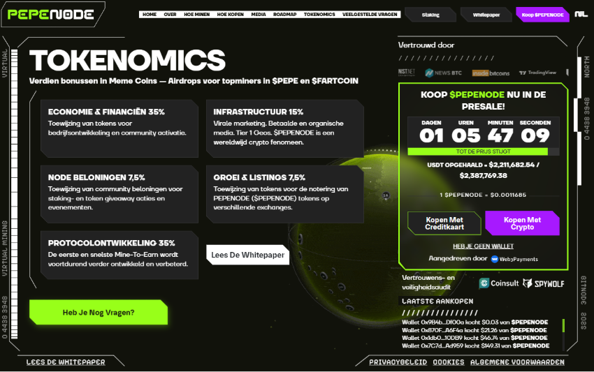 Pepenode Presale: Extra Kans Naast Cardano?