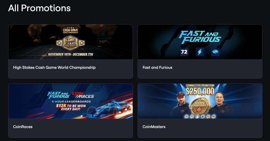 Bonusy a akce na CoinPoker