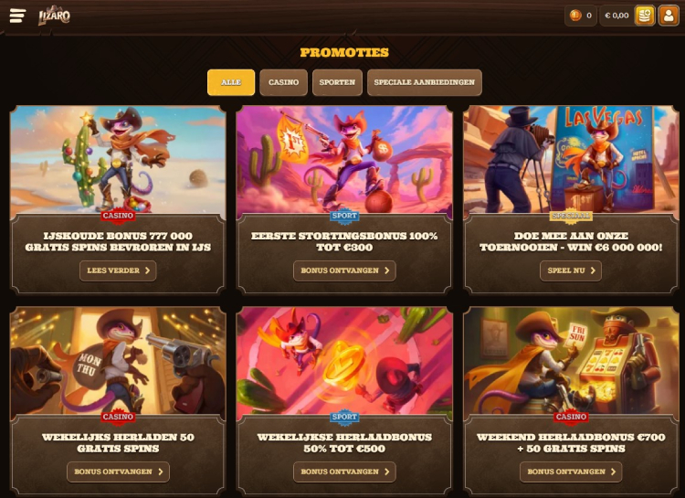 Lizaro Bonussen, beste Paysafecard casino zonder Cruks