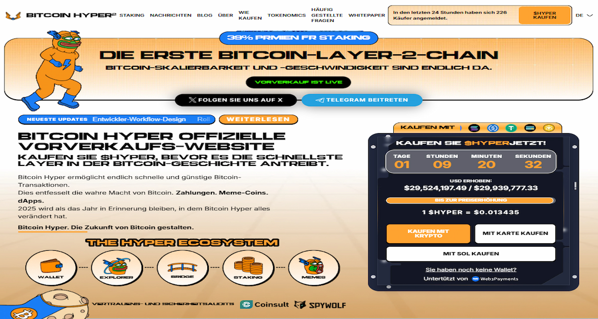 Bitcoin Hyper in einem Satz: Bitcoin Utility ohne Bitcoin zu verbiegen