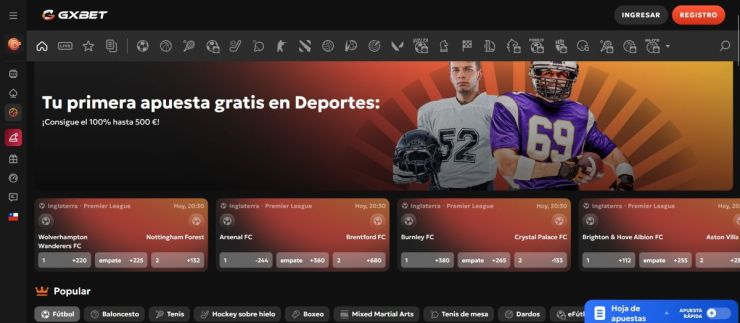 Gxbet es una plataforma perfecta para aplicar consejos de tipster en disciplinas deportivas