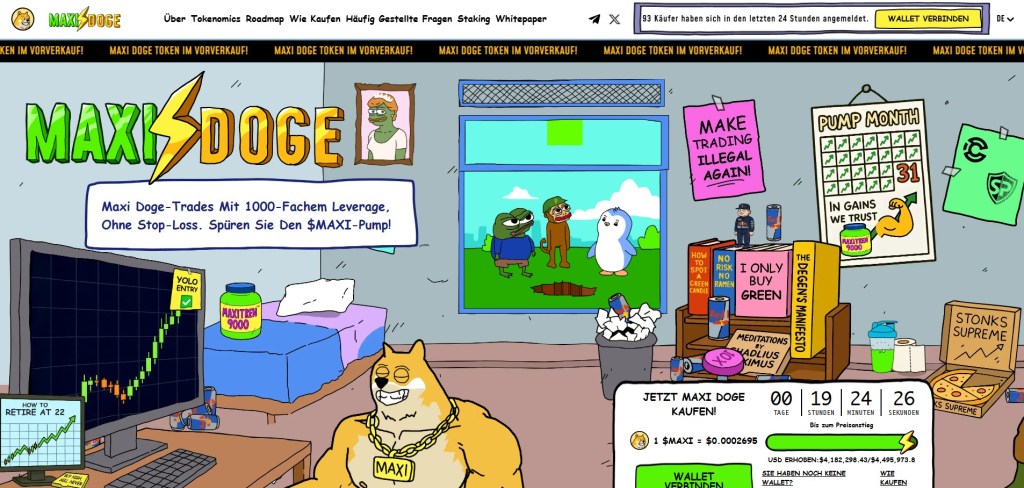 Maxi Doge (MAXI) als Krypto zum Beobachten nutzen