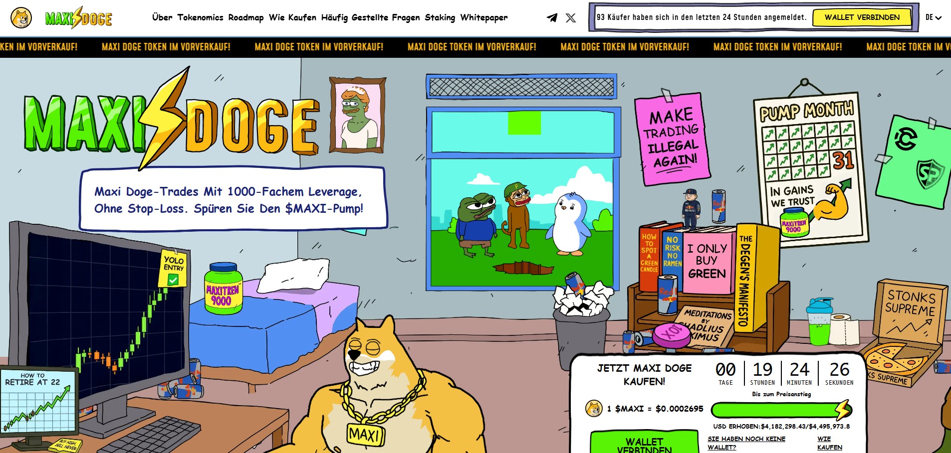 Presale als Chance: Maxi Doge nicht als Glücksspiel