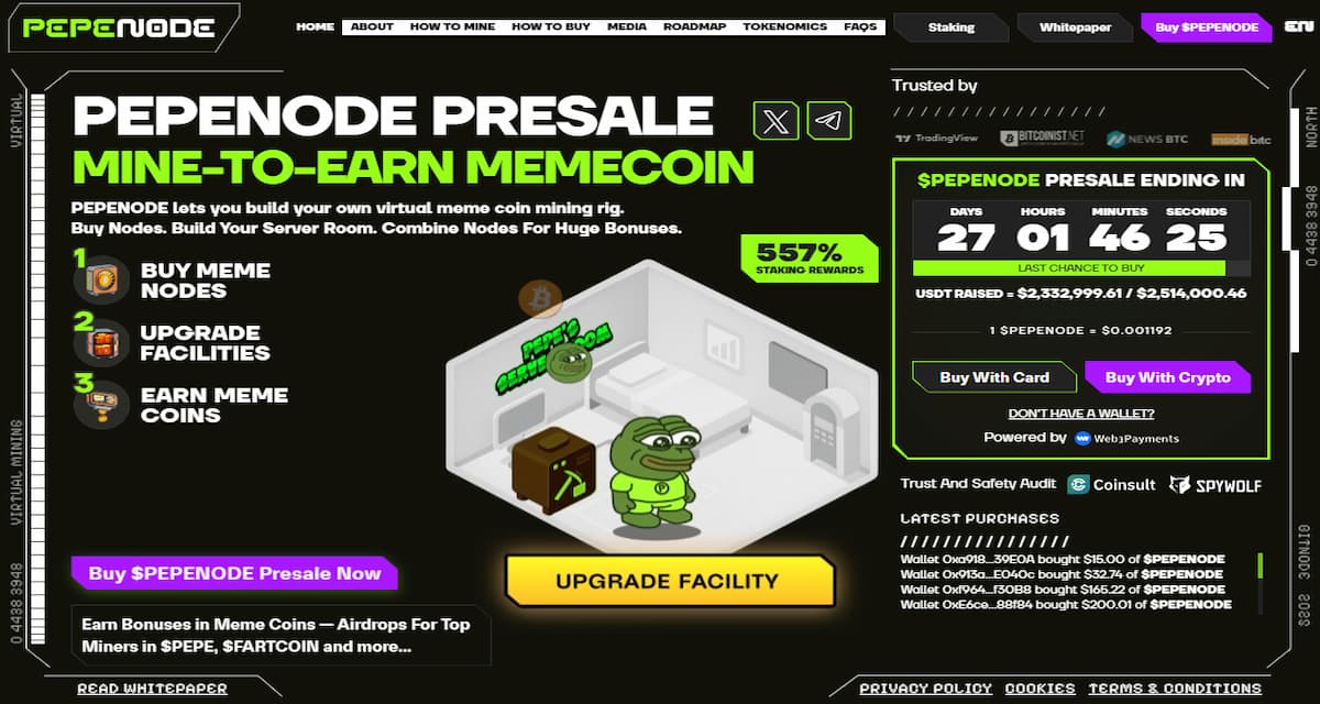 Only 27 Days Left To Buy PEPENODE