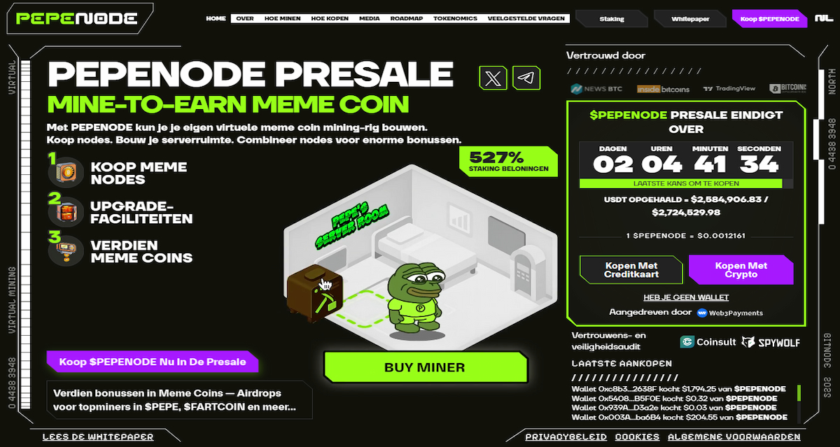 Bitcoin kopen of niet: Pepenode als alternatief naast BTC