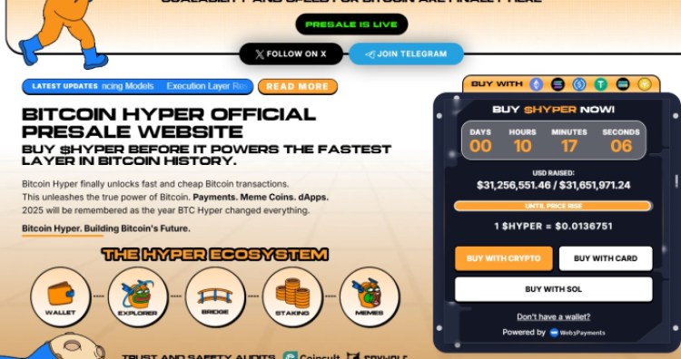 $HYPER's presale numbers.