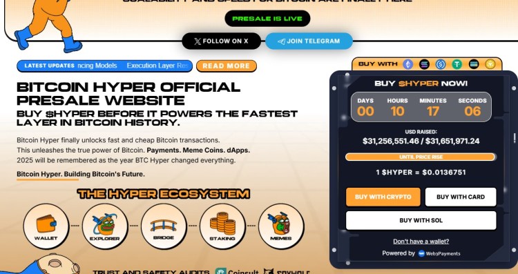 $HYPER's presale numbers.