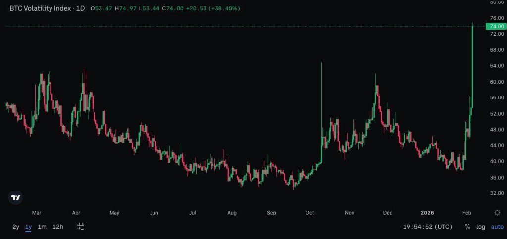 Bitcoin volatility index